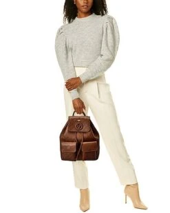 By Mario Valentino Simeon Dollaro Leather Backpack Women -City Bag Corner 1160315931 RLLD 4