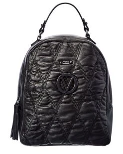 By Mario Valentino Roy Matelasse Leather Backpack Women