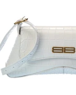 Balenciaga XX Small Croc-Embossed Leather Flap Bag Women -City Bag Corner 1160408013 RLLD 3