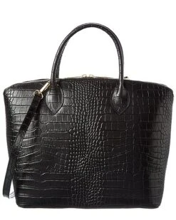 Alex Croc-Embossed Leather Tote Women