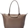 Longchamp Le Pliage City Leather Long Handle Tote Women