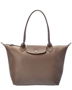 Longchamp Le Pliage City Leather Long Handle Tote Women