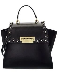 Eartha Floral Garden Top Handle Leather Satchel Women