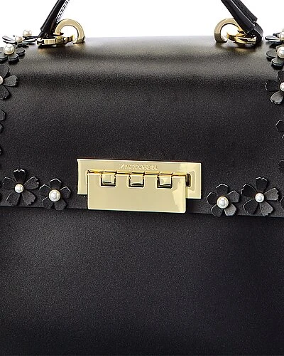 Eartha Floral Garden Top Handle Leather Satchel Women 3 Eartha Floral Garden Top Handle Leather Satchel Women - Image 3