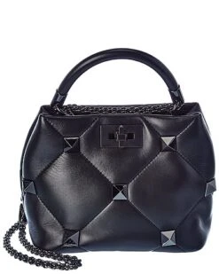 Valentino Roman Stud The Handle Small Leather Shoulder Bag Women