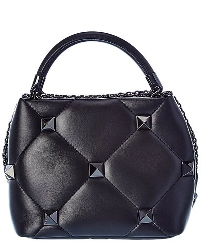 Valentino Roman Stud The Handle Small Leather Shoulder Bag Women 2 Valentino Roman Stud The Handle Small Leather Shoulder Bag Women - Image 2