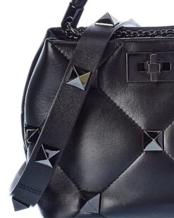 Valentino Roman Stud The Handle Small Leather Shoulder Bag Women 7 Valentino Roman Stud The Handle Small Leather Shoulder Bag Women -City Bag Corner 1160431127 RLLD 3