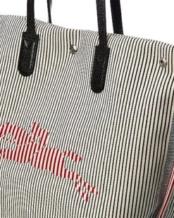 Longchamp Essential Raye Open Canvas & Leather Tote Women 6 Longchamp Essential Raye Open Canvas & Leather Tote Women -City Bag Corner 1160436783 RLLD 3