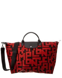 Longchamp Le Pliage LPG Large Nylon & Leather Travel Bag Women