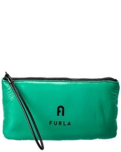 Furla Babylon Small Nylon & Leather Envelope Women