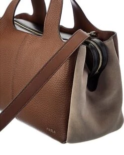 Furla Elsa Medium Leather & Suede Tote Women -City Bag Corner 1160438541 RLLD 3