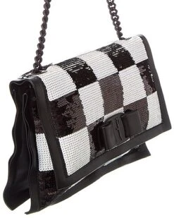 Salvatore Ferragamo Viva Bow Small Sequin Leather Shoulder Bag Women -City Bag Corner 1160449612 RLLD 3