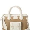 Chloé Edith Day Medium Linen & Leather Satchel Women