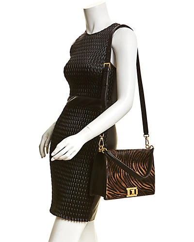 Furla Mimi Medium Leather & Haircalf Shoulder Bag Women 3 Furla Mimi Medium Leather & Haircalf Shoulder Bag Women - Image 3