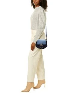 Chloé Tess Small Linen & Leather Shoulder Bag Women -City Bag Corner 1160485268 RLLD 4