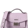 By Mario Valentino Titti Croc-Embossed Leather Shoulder Bag Women