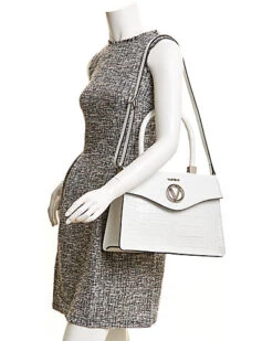 By Mario Valentino Melanie Top Handle Croc-Embossed Leather Satchel Women -City Bag Corner 1160488503 RLLD 3