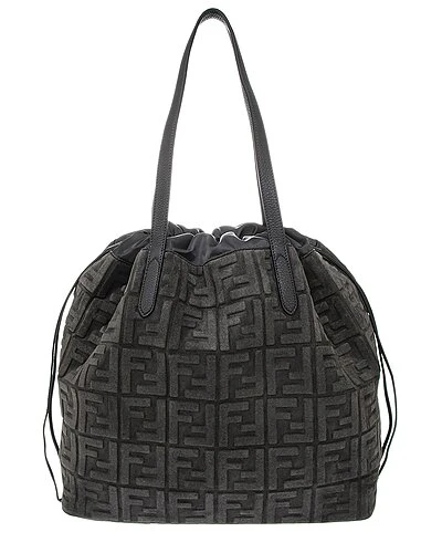 FENDI Drawstring Large Suede Tote Women 1 FENDI Drawstring Large Suede Tote Women