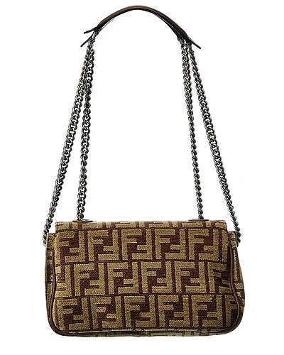 FENDI Baguette Midi FF Tapestry Shoulder Bag Women 2 FENDI Baguette Midi FF Tapestry Shoulder Bag Women - Image 2