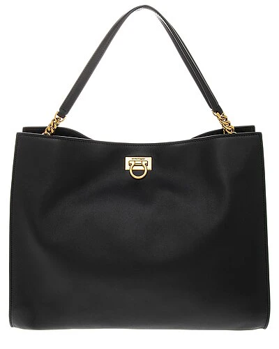 Salvatore Ferragamo Trifolio Leather Tote Women 1 Salvatore Ferragamo Trifolio Leather Tote Women