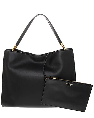 Salvatore Ferragamo Trifolio Leather Tote Women 2 Salvatore Ferragamo Trifolio Leather Tote Women - Image 2