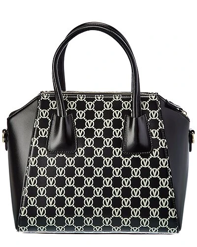 By Mario Valentino Minimi Monogram Leather Satchel Women 2 By Mario Valentino Minimi Monogram Leather Satchel Women - Image 2