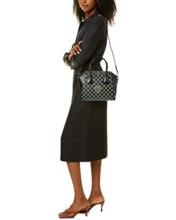 By Mario Valentino Minimi Monogram Leather Satchel Women 7 By Mario Valentino Minimi Monogram Leather Satchel Women -City Bag Corner 1160506926 RLLD 4