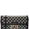 By Mario Valentino Ava Monogram Leather Clutch Women