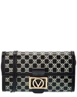 By Mario Valentino Ava Monogram Leather Clutch Women