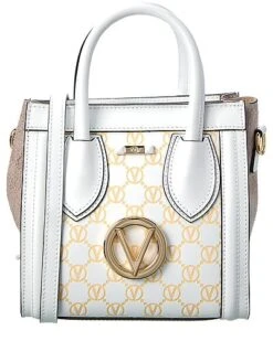 By Mario Valentino Monogram Leather Tote Women