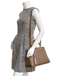 Vince Camuto Blu Leather Satchel Women -City Bag Corner 1160547813 RLLD 3