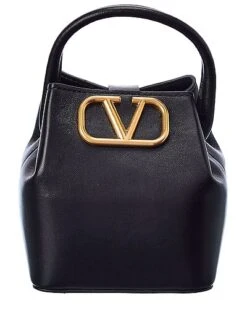 Valentino VLogo Leather Bucket Bag Women