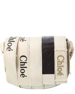 Chloé Woody Canvas Shoulder Bag Women
