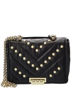 AC Zac Posen Soft Earthette Pearl Lady Mini Chain Leather Shoulder Bag Women