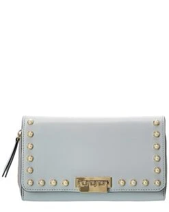 AC Zac Posen Earthette Convertible Leather Wallet Crossbody Women