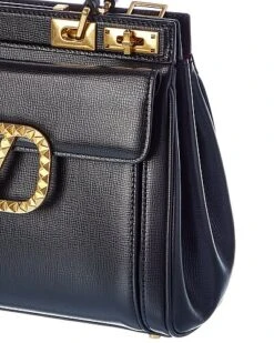 Valentino Rockstud Alcove Medium Grainy Leather Satchel Women 6 Valentino Rockstud Alcove Medium Grainy Leather Satchel Women -City Bag Corner 1161043261 RLLD 3