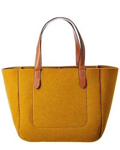 JW Anderson Logo Wool & Leather Tote Women 2 JW Anderson Logo Wool & Leather Tote Women - Image 2