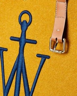 JW Anderson Logo Wool & Leather Tote Women 6 JW Anderson Logo Wool & Leather Tote Women -City Bag Corner 1161115673 RLLD 3