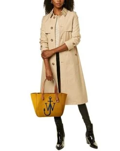 JW Anderson Logo Wool & Leather Tote Women 7 JW Anderson Logo Wool & Leather Tote Women -City Bag Corner 1161115673 RLLD 4