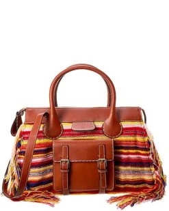 Chloé Edith Large Cashmere & Leather Day Bag Women