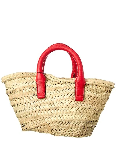Chloé Marcie Mini Raffia & Leather Basket Tote Women 2 Chloé Marcie Mini Raffia & Leather Basket Tote Women - Image 2