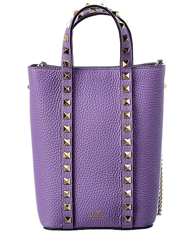 Valentino Rockstud Grainy Leather Tote Women 2 Valentino Rockstud Grainy Leather Tote Women - Image 2