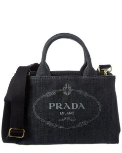 Prada Small Denim Tote Women