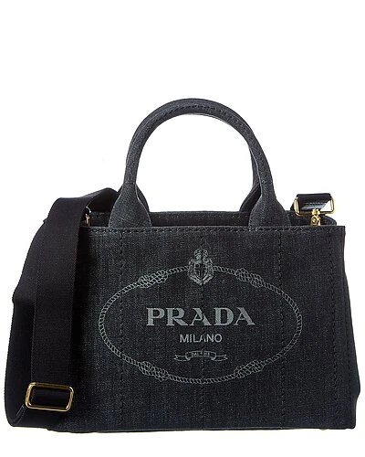 Prada Small Denim Tote Women 1 Prada Small Denim Tote Women
