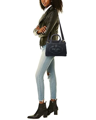 Prada Small Denim Tote Women 4 Prada Small Denim Tote Women - Image 4