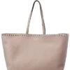 Valentino Rockstud Large Grainy Leather Shopper Tote Women
