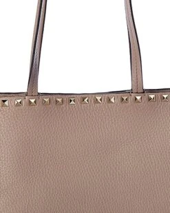 Valentino Rockstud Large Grainy Leather Shopper Tote Women -City Bag Corner 1161549622 RLLD 3