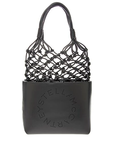 STELLA MCCARTNEY Logo Knotted Bucket Bag Women 1 STELLA MCCARTNEY Logo Knotted Bucket Bag Women