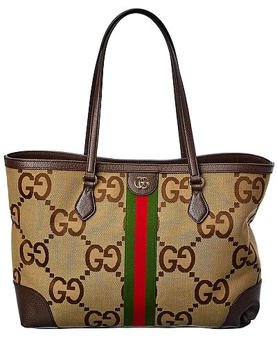 Gucci Ophidia Medium Jumbo GG Canvas & Leather Tote Women 1 Gucci Ophidia Medium Jumbo GG Canvas & Leather Tote Women