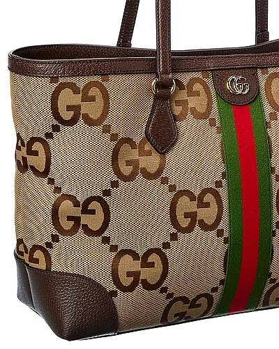 Gucci Ophidia Medium Jumbo GG Canvas & Leather Tote Women 3 Gucci Ophidia Medium Jumbo GG Canvas & Leather Tote Women - Image 3